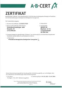 A-B-Cert Bio Zertifizierung 2023