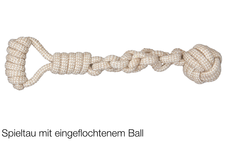 Spieltau mit eingeflochtenem Ball