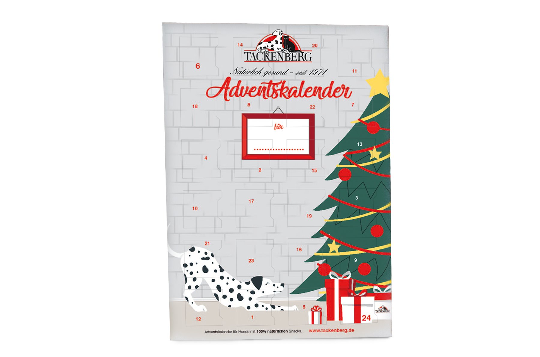 Produkt Bild Adventskalender für Hunde mit gesunden Snacks von Tackenberg