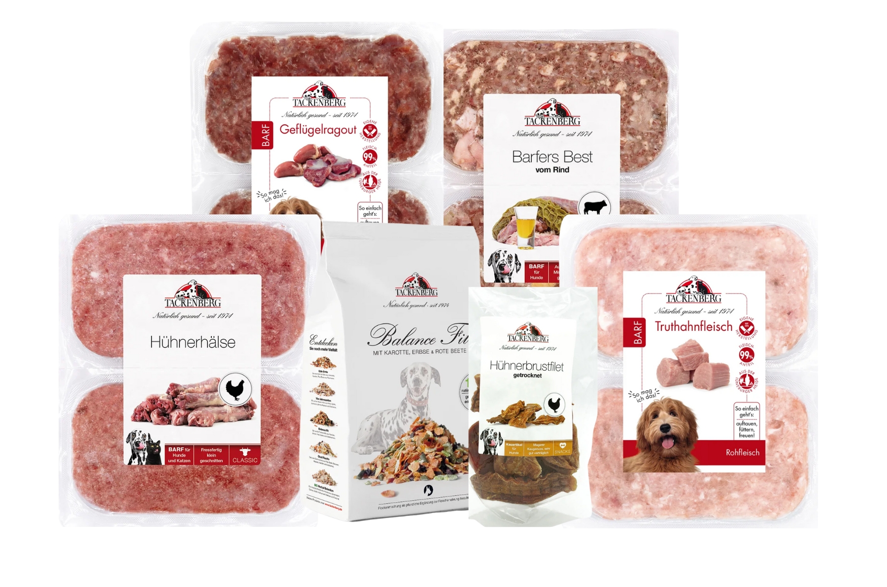 Produkt Bild Barf Menü für Hunde mit Rind & Geflügel