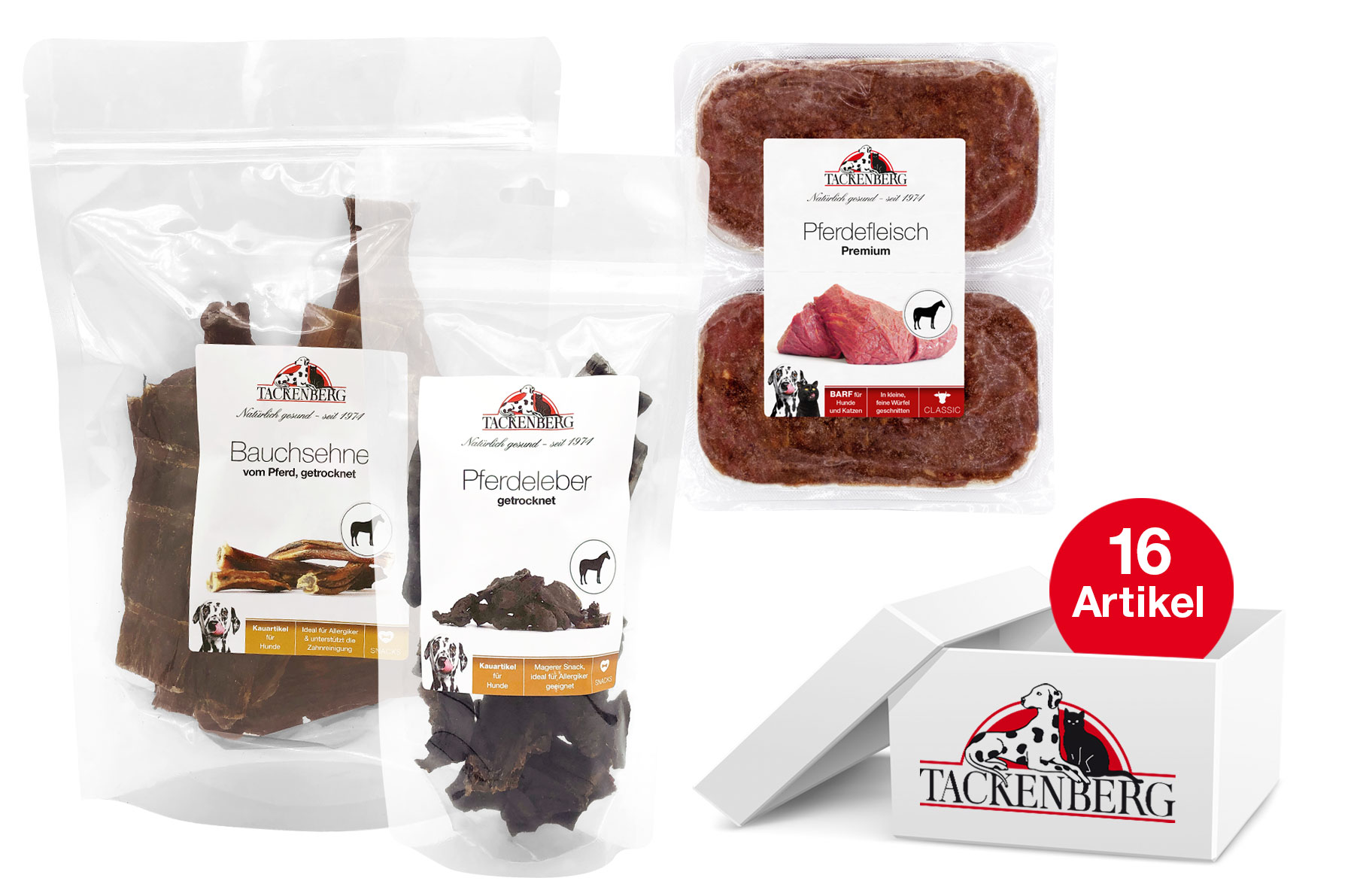 Produkt Bild Barf Menü für allergische Hunde mit Pferdefleisch