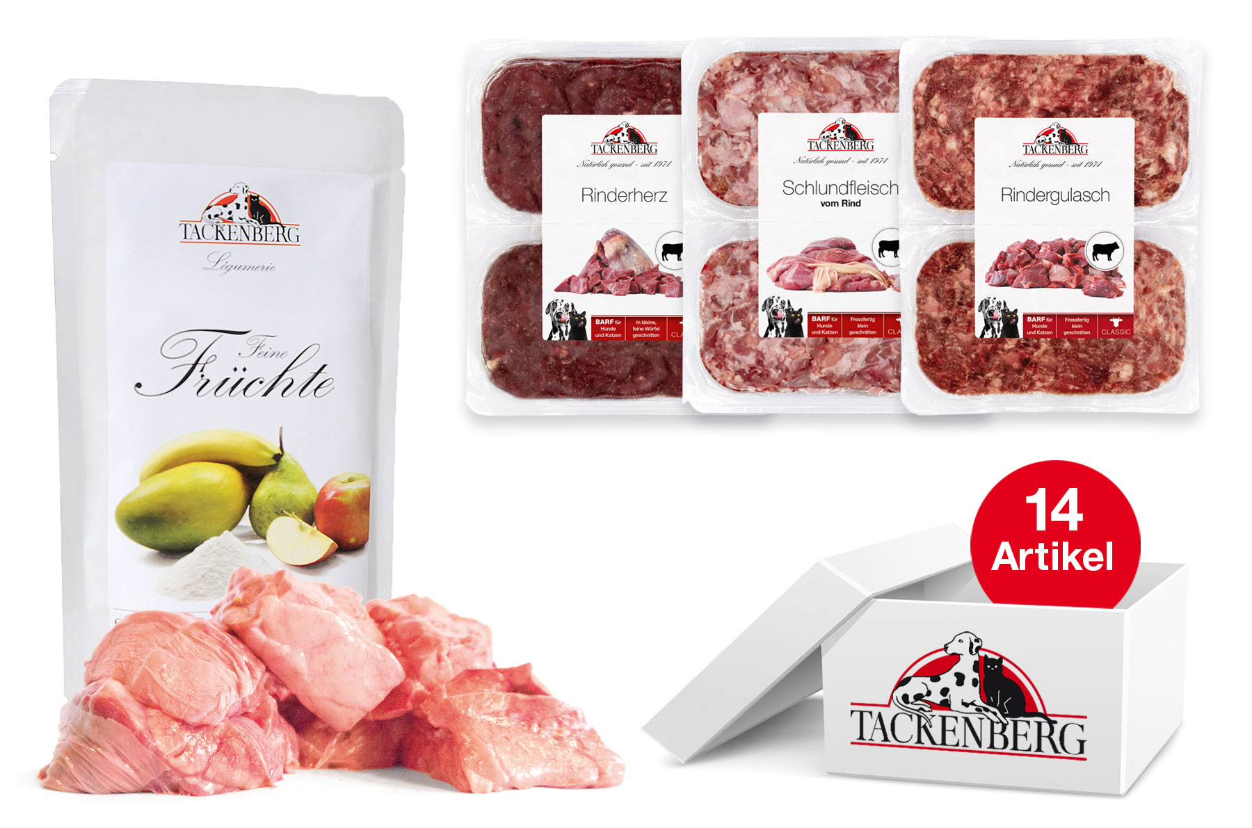 Produkt Bild Barf Menü für dicke Hunde mit Rindfleisch
