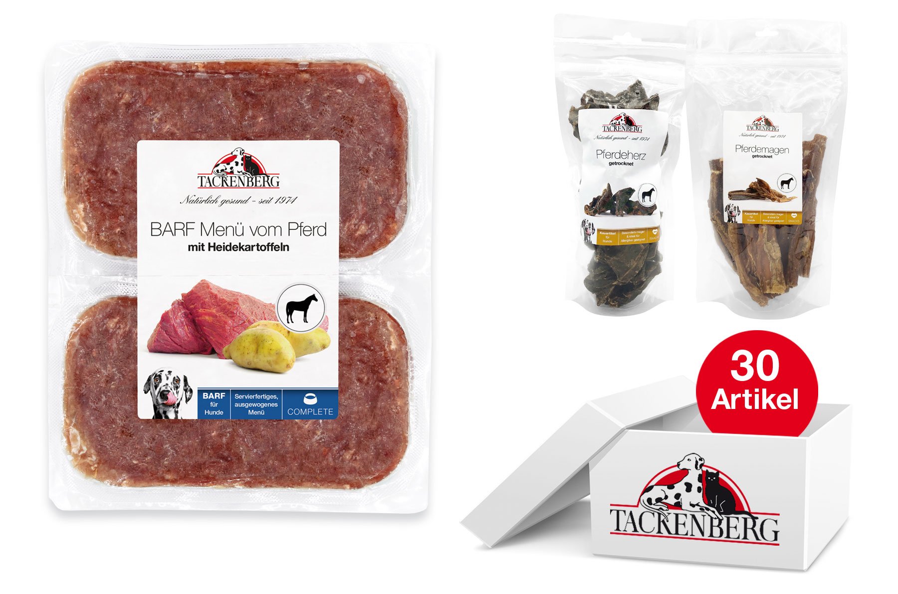 Produkt Bild Barf Menü für allergische Hunde mit Pferd & Kartoffeln
