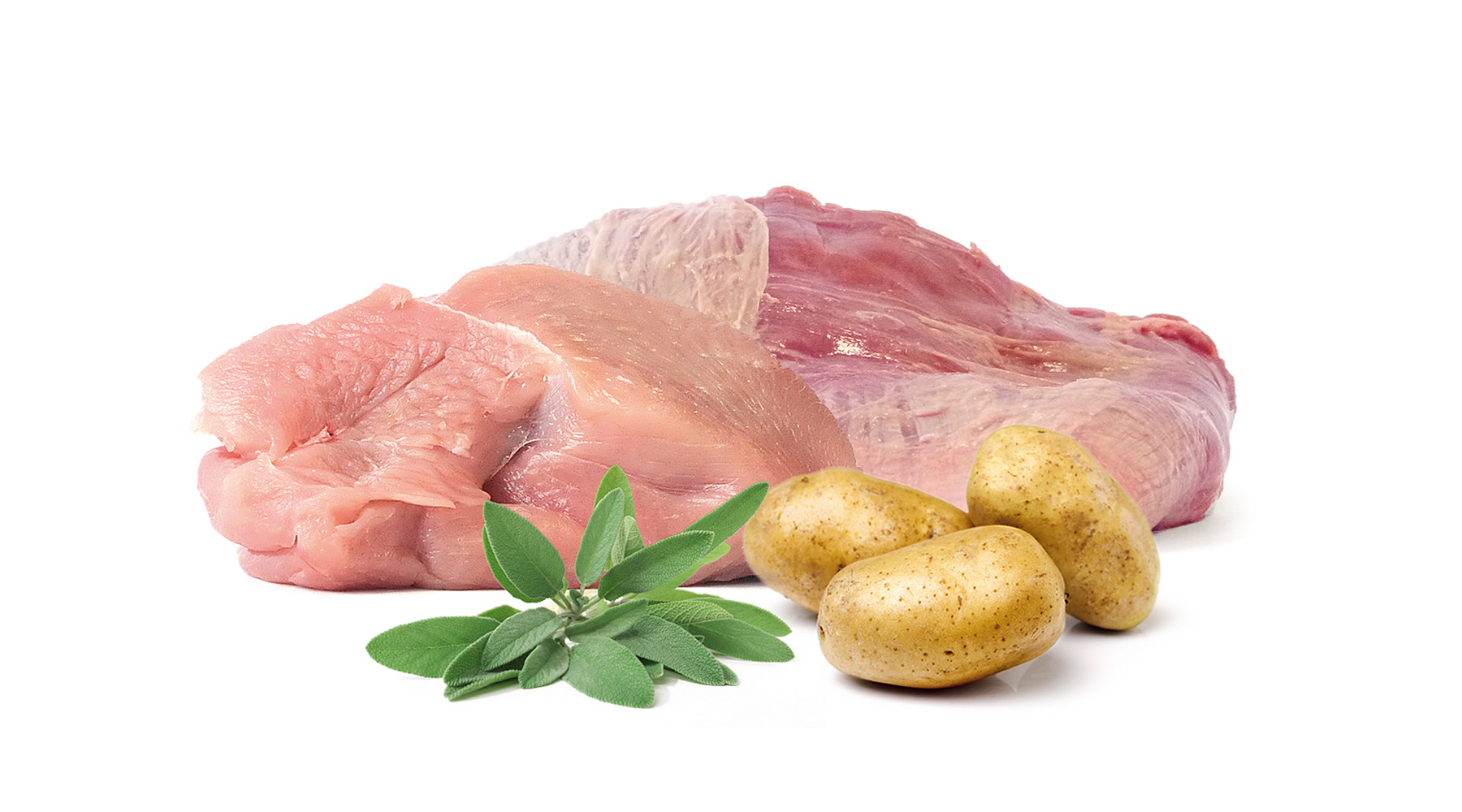 Produkt Bild Bio-BARF Menü von der Pute mit feinem Rindfleisch, Kartoffel & Salbei
