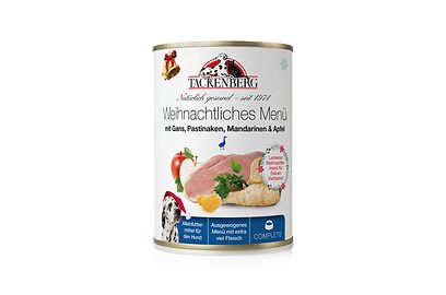 Weihnachtliches Menü mit Gans, Pastinake, Mandarinen & Apfel