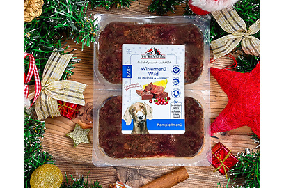 BARF Weihnachtswild mit Steckrübe & Cranberry