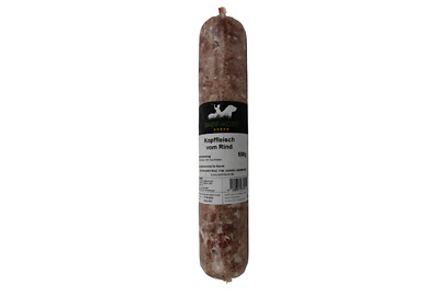 Barf-Kost, Kopffleisch vom Rind