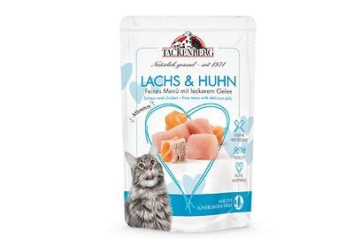 Nassfutter-Pouch Lachs & Huhn