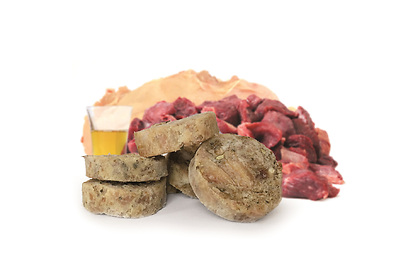 Tackis Taler - BARF Menü vom Rind & Huhn mit Hanföl
