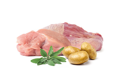 Bio-BARF Menü von der Pute mit feinem Rindfleisch, Kartoffel & Salbei