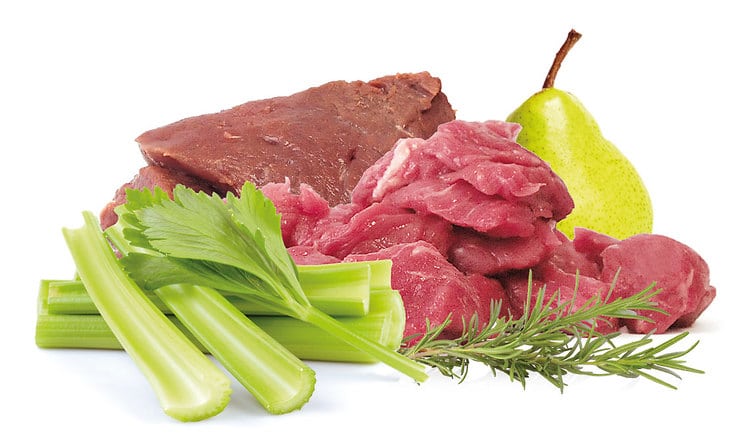 BARF Rezept mit Wildfleisch an Sellerie, Birne & Rosmarin