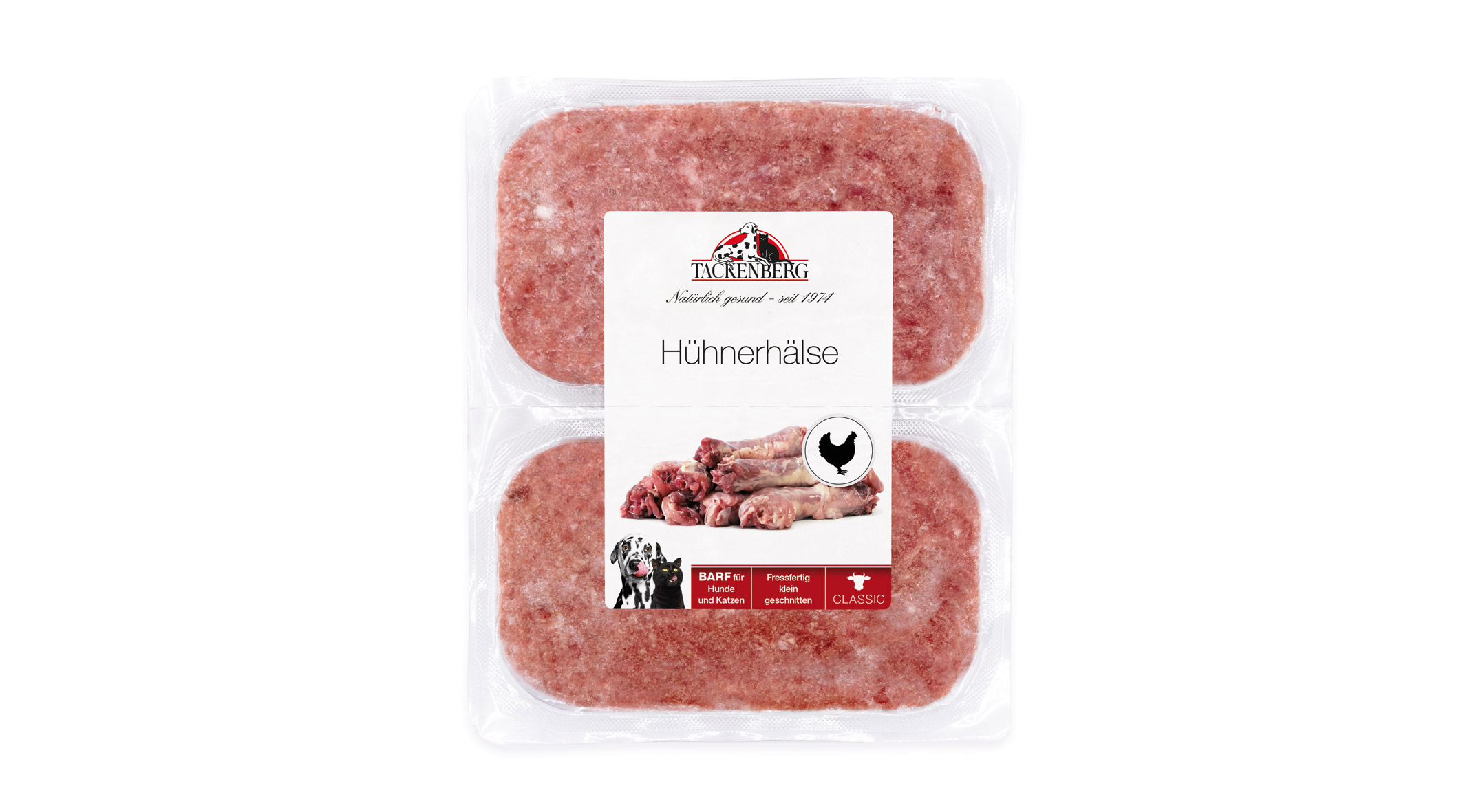 Gewolfte Hühnerhälse