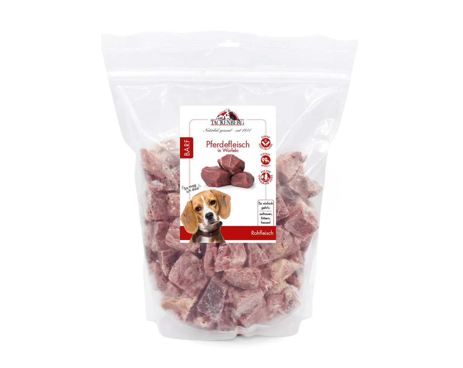 Pferdefleisch in Würfeln