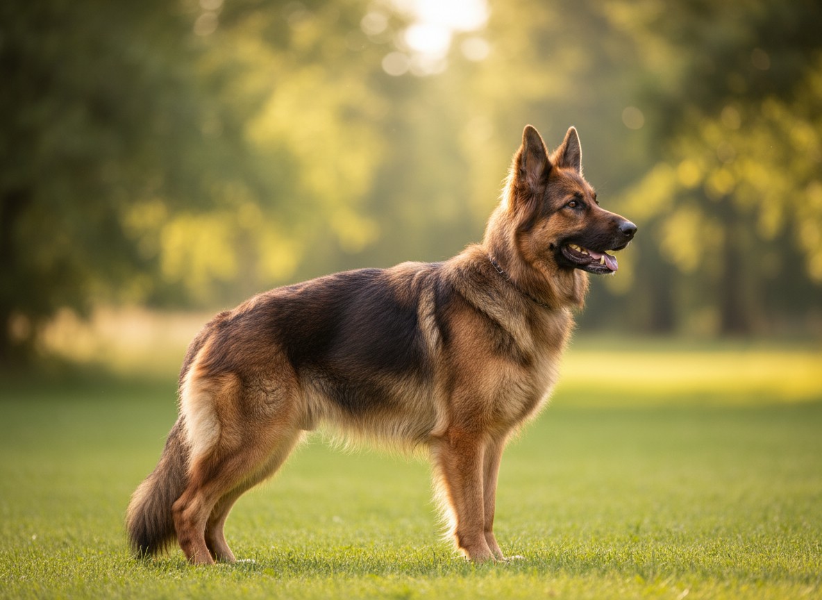 Deutscher Schäferhund Brauner langhaariger Schlag